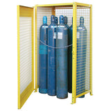 Armoires pour cylindres à gaz, Nombre de bouteilles: 10, 44" , 30" , 74" , Jaune - SAF837