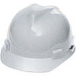 Casque de sécurité MSA V-Gard blanc avec fentes d'accessoires latérales