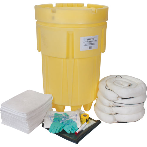 Economy Spill Kit, Oil Only, Overpack/Salvage Drum, 95 US gal. Absorbency - SAK253