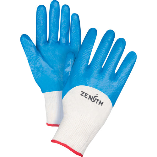 Gants enduits et tricotés sans coutures de poids moyen avec revêtement nitrile, calibre 13, enveloppe en coton