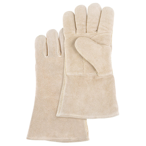 Gants de soudeur de première qualité, Cuir de vache refendu, Taille Grand - SAN277