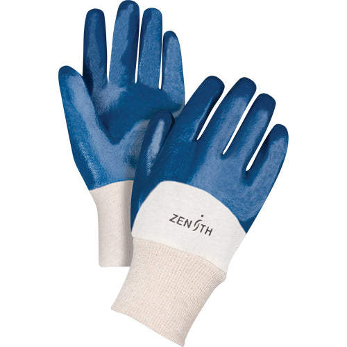 Gants à doublure interlock de poids moyen avec revêtement nitrile et enveloppe en coton