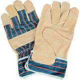 Gants d'ajusteur à confort supérieur, Grand, Paume en Cuir de porc refendu, Doublure en Coton - SAO156R