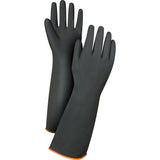 Gants de poids lourd pour la manipulation de produits chimiques, Taille 9, 18" lo, Latex de caoutchouc, 30 mils - SAP221R