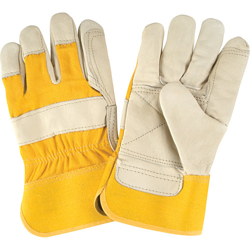 Premium Fitter's Gloves, Large, Grain Cowhide Palm, Cotton Lining - SAP223