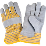 Gants d'ajusteur rugueux de première qualité, Grand, Paume en Cuir de vache refendu, Doublure en Coton - SAP224R