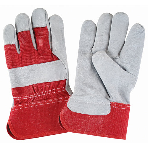 Gants d'ajusteur de première qualité, Grand, Paume en Cuir de vache refendu, Doublure en Coton - SAP227