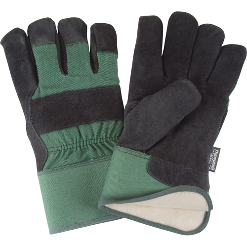 Gants d'ajusteur doublés pour l'hiver à chaleur supérieure, 2T-Grand, Paume en Cuir de vache refendu, Doublure en ThinsulateMC - SAP249R