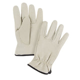 Winter Lined Driver Gloves, Cowhide Grain Leather Palm, Fleece Lined, Premium Quality