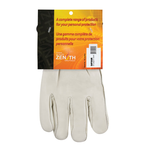Gants de conducteur doublés pour l'hiver d'usage standard, 2T-Grand, Paume en Cuir fleur de vache, Molleton - SAP250R