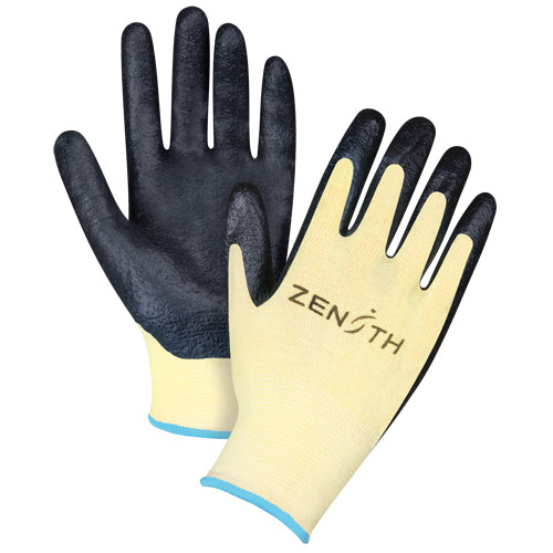 Gants résistants à la coupe avec prise supérieure, Calibre 13, Revêtement Mousse de nitrile, Enveloppe en Aramide, ANSI/ISEA 105 niveau 3/EN 388 niveau 5