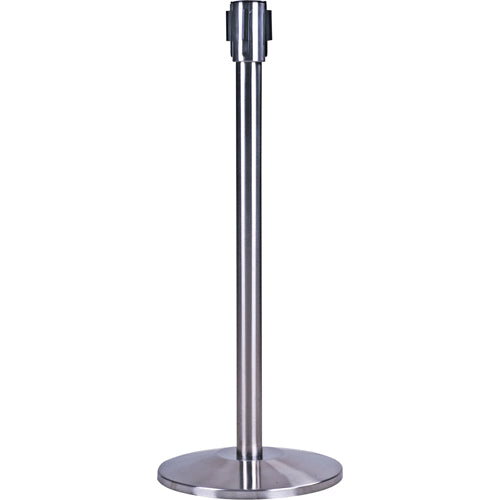 Poteau récepteur pour barrières sur pieds pour le contrôle des foules, Hauteur de 35", Acier inoxydable - SAS230