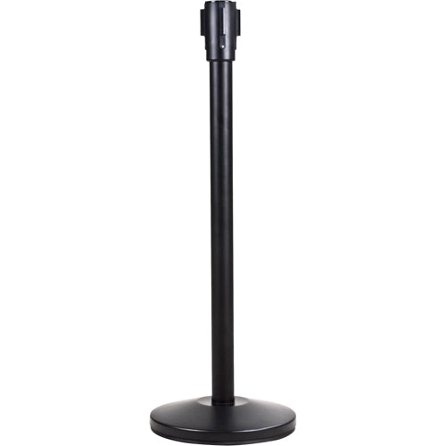 Poteau récepteur pour barrières sur pieds pour le contrôle des foules, Hauteur de 35", Noir - SAS231
