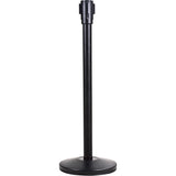 Poteau récepteur pour barrières sur pieds pour le contrôle des foules, Hauteur de 35", Noir - SAS231