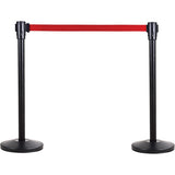 Poteau récepteur pour barrières sur pieds pour le contrôle des foules, Hauteur de 35", Noir - SAS231