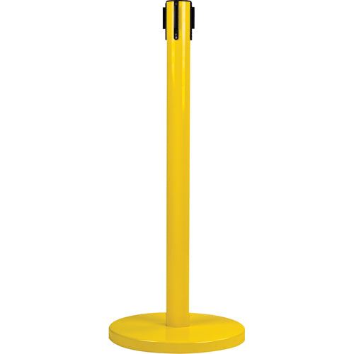 Poteau récepteur pour barrières sur pieds pour le contrôle des foules, Hauteur de 35", Jaune - SAS232