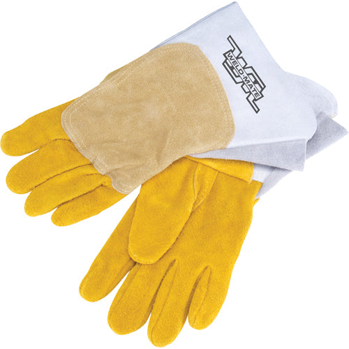 Gants de soudage pour pipelinier en cuir de vache refendu haute qualité