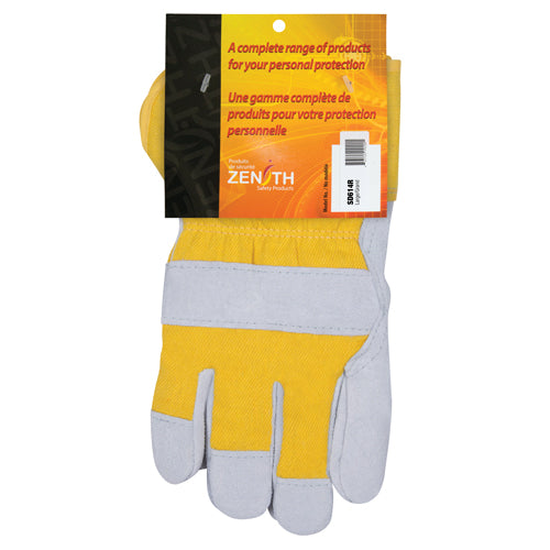 Gants d'ajusteur doublés pour l'hiver, Grand, Paume en Cuir de vache refendu, Doublure en Boa - SD614R