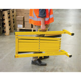 Barrière extensible, 37" h x 11' lo, Noir/Jaune - SDK990