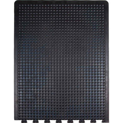Anti-Fatigue Mat, Bubble, 3' x 4' x 1/2", Black, Rubber - SDL861
