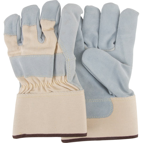 Cut-resistant leather gloves, 10 gauge, HPPE shell, ASTM ANSI level A6/EN 388 level F