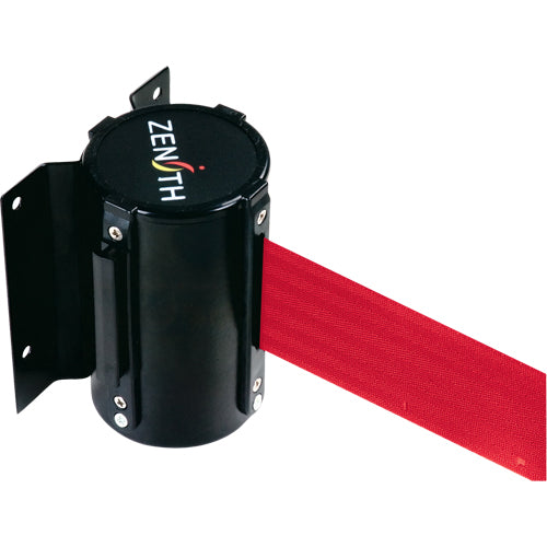 Barrière à fixation murale, Acier, Fixation par vis, 7', Ruban Rouge - SDN554
