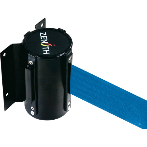 Barrière à fixation murale, Acier, Fixation par vis, 7', Ruban Bleu - SDN556