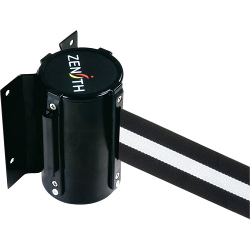 Wall Mounted Barrier, Steel, Screw Mount, 7', Black/White Tape - SDN558