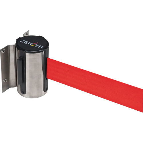 Wall Mounted Barrier, Steel, Screw Mount, 7', Red Tape - SDN560