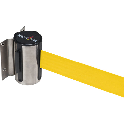 Barrière à fixation murale, Acier, Fixation par vis, 7', Ruban Jaune - SDN561