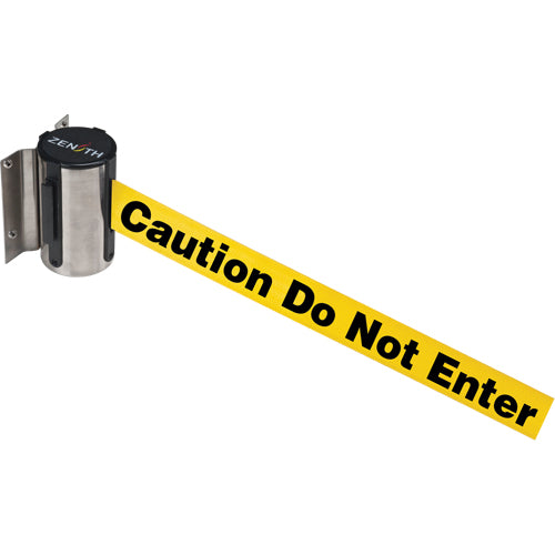 Barrière à fixation murale, Acier, Fixation par vis, 7', Ruban Jaune - SDN562