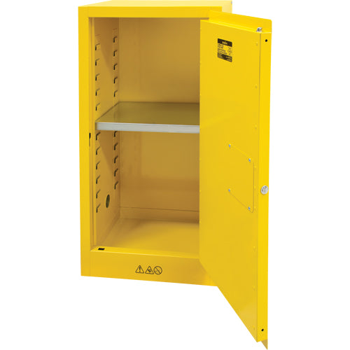 Armoire pour produits inflammables, 16 gal., 1 Porte(s), 23" La x 44" h x 18" p - SDN643
