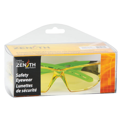 Z2500 Series Safety Glasses, Amber Lens, Anti-Scratch, ANSI Z87+/Meets or Exceeds CSA Standard Z94.3 - SDN703R