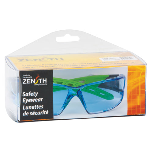 Z2500 Series Safety Glasses, Blue Lens, Anti-Scratch, ANSI Z87+/Meets or Exceeds CSA Standard Z94.3 - SDN704R