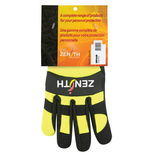 Gants de mécanicien ZM500 haute visibilité résistants aux coupures, Paume PEHP