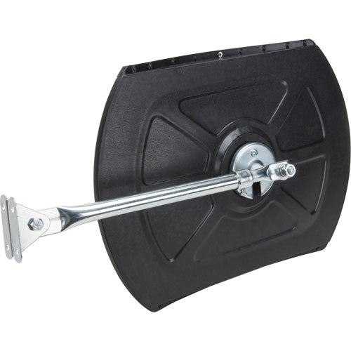 Rectangular/Round Convex Mirror with Telescopic Arm, 12" H x 18" W, Indoor/Outdoor - SDP528