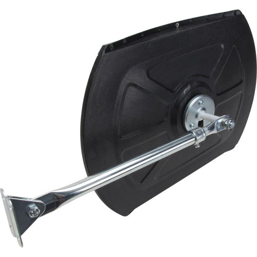 Rectangular/Round Convex Mirror with Telescopic Arm, 12" H x 18" W, Indoor/Outdoor - SDP528