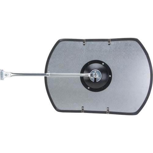 Rectangular/Round Convex Mirror with Telescopic Arm, 12" H x 18" W, Indoor/Outdoor - SDP532