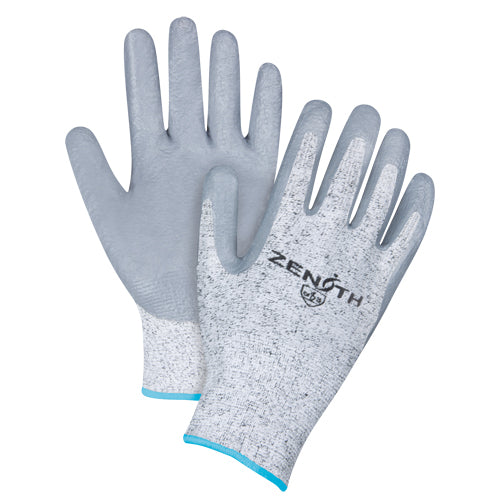 Seamless Cut Resistant Elastic Gloves, 13 Gauge, Nitrile Coated, HPPE Shell, ANSI/ISEA 105 Level 2/EN 388 Level 3