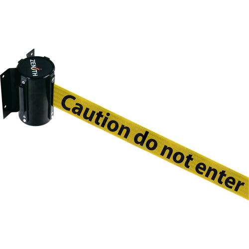 Wall-mounted barrier, Steel, Screw fixing, 7', Black/Yellow tape - SEB178