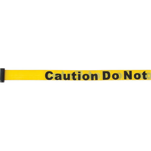 Cartouches de ruban pour assembler vos propre barrières de contrôle des foules, Caution Do Not Enter, 7', Ruban Jaune - SEB179