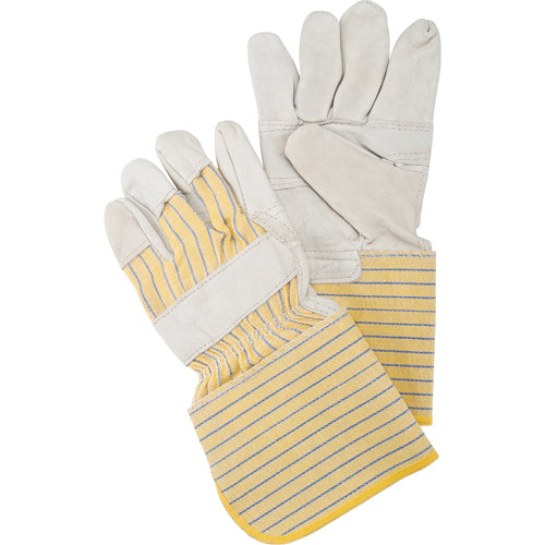 Gants d'ajusteur à paume renforcée, Grand, Paume en Cuir fleur de vache, Doublure en Coton - SEC594R