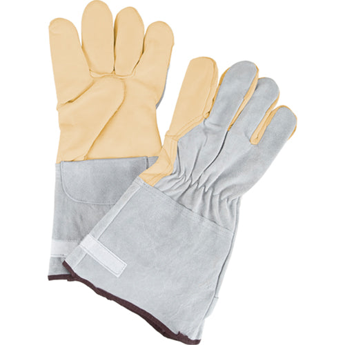 Gants de travail à ajustement d'usage standard avec paume en cuir fleur de vache