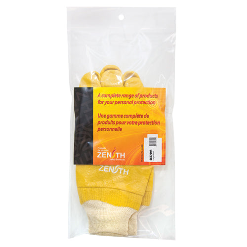 Gants à fini rugueux et résistants aux produits chimiques, Taille 9, 10" lo, PVC, Doublure en Interlock, Poids lourd - SEE799R