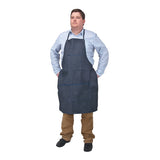 Tablier, Coton, 38" lo x 28" la, Bleu - SEE851R