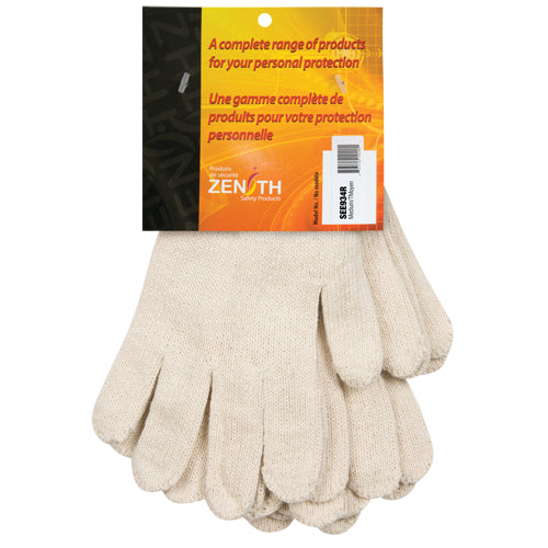 Gants en tricot de poids lourd, Poly/coton, Calibre 7, Moyen - SEE934R