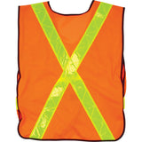 High visibility standard duty polyester safety jacket, orange, several sizes available