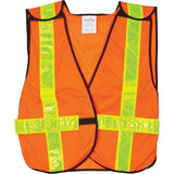 High visibility standard duty polyester safety jacket, orange, several sizes available