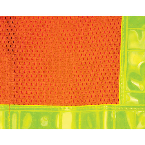 Veste de sécurité détachable en cinq points orange haute visibilité en polyester