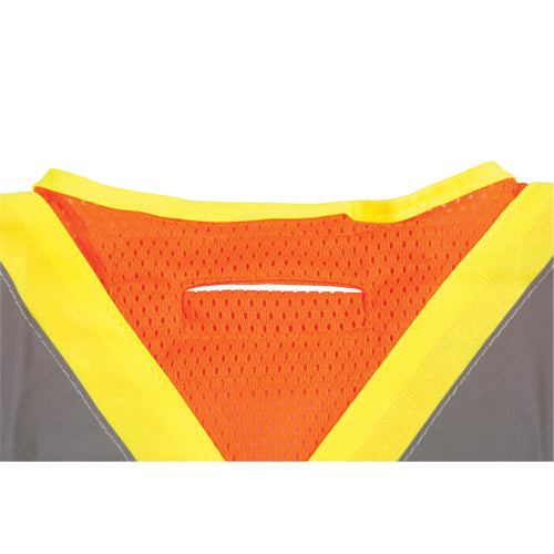 High Visibility Surveyor's Vest, CSA Compliant, High Visibility Orange, 2X-Large, Polyester - SEF104